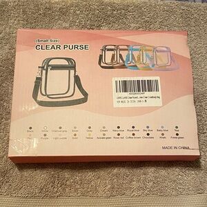 Clear Small Purse with Black Trim